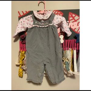 2-piece matching overalls set